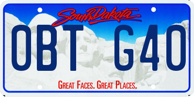 SD license plate 0BTG40