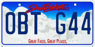 SD license plate 0BTG44