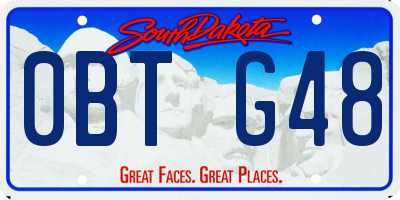 SD license plate 0BTG48