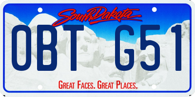 SD license plate 0BTG51