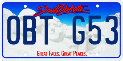 SD license plate 0BTG53