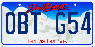 SD license plate 0BTG54