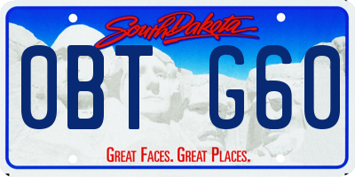 SD license plate 0BTG60
