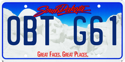 SD license plate 0BTG61