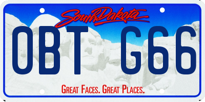SD license plate 0BTG66