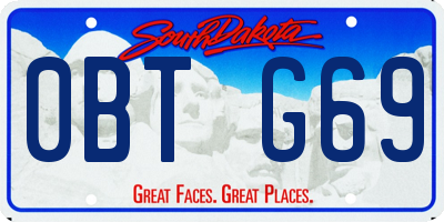 SD license plate 0BTG69