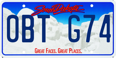 SD license plate 0BTG74