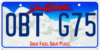 SD license plate 0BTG75