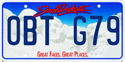 SD license plate 0BTG79