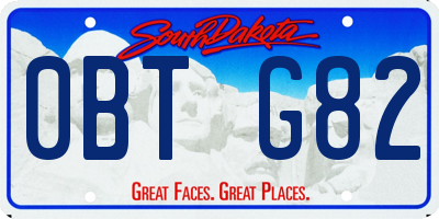 SD license plate 0BTG82