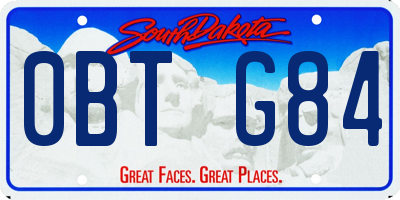SD license plate 0BTG84