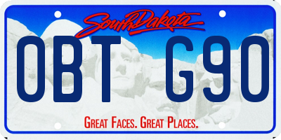SD license plate 0BTG90