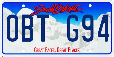 SD license plate 0BTG94