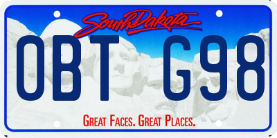 SD license plate 0BTG98