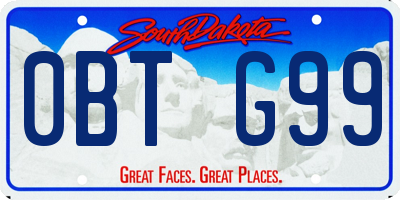 SD license plate 0BTG99
