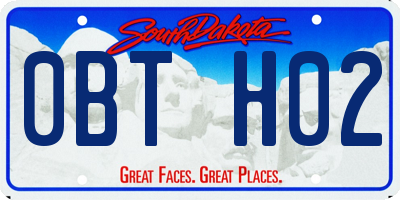 SD license plate 0BTH02