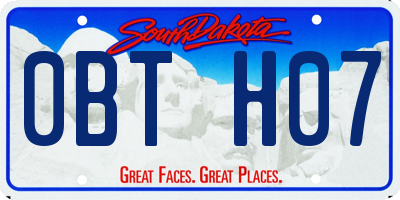 SD license plate 0BTH07