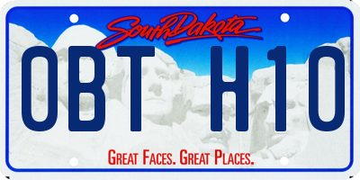 SD license plate 0BTH10