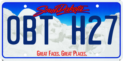 SD license plate 0BTH27