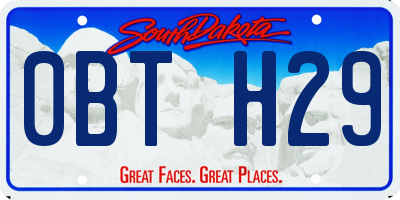 SD license plate 0BTH29