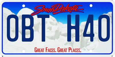 SD license plate 0BTH40