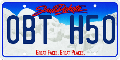 SD license plate 0BTH50