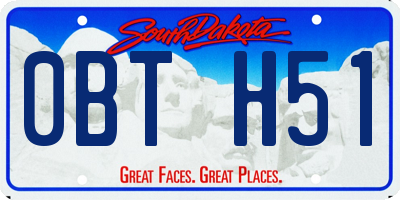 SD license plate 0BTH51