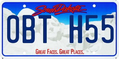 SD license plate 0BTH55