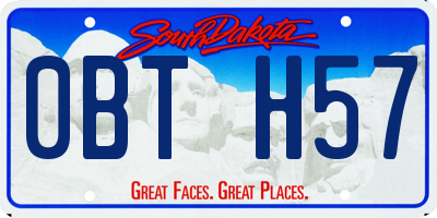 SD license plate 0BTH57
