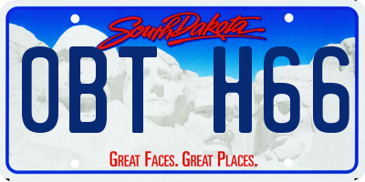 SD license plate 0BTH66