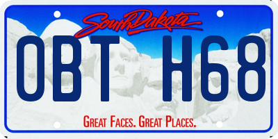 SD license plate 0BTH68