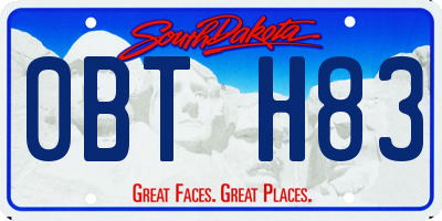 SD license plate 0BTH83