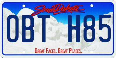 SD license plate 0BTH85