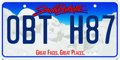 SD license plate 0BTH87