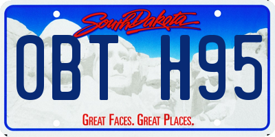 SD license plate 0BTH95