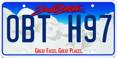 SD license plate 0BTH97