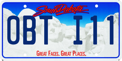 SD license plate 0BTI11