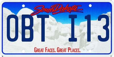 SD license plate 0BTI13