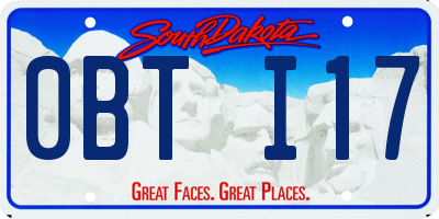 SD license plate 0BTI17
