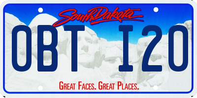 SD license plate 0BTI20