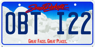 SD license plate 0BTI22