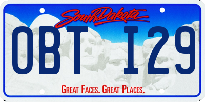 SD license plate 0BTI29