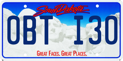 SD license plate 0BTI30