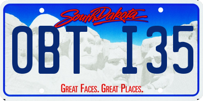 SD license plate 0BTI35