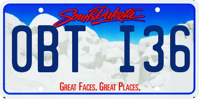 SD license plate 0BTI36