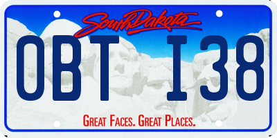SD license plate 0BTI38