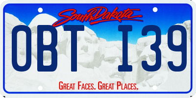 SD license plate 0BTI39