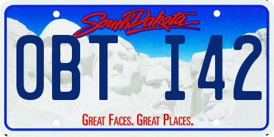 SD license plate 0BTI42