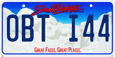 SD license plate 0BTI44