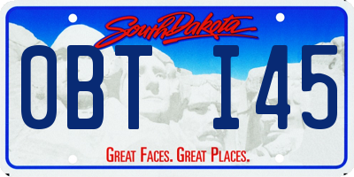 SD license plate 0BTI45